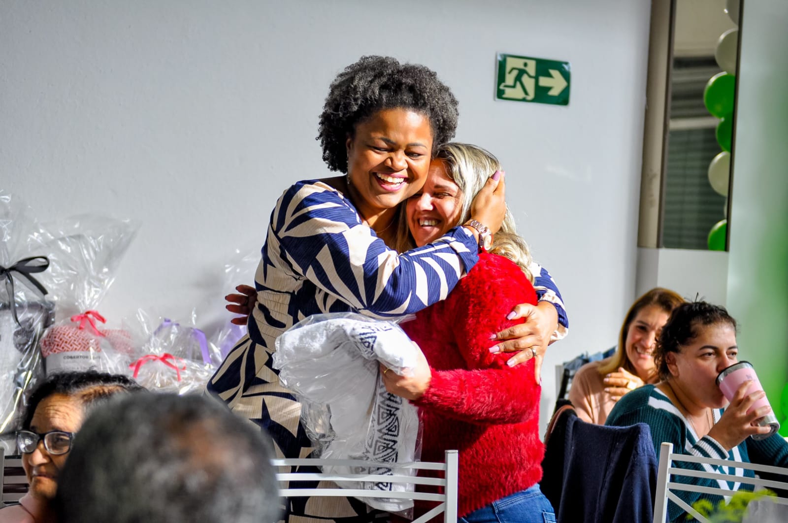 Momento feliz na associação